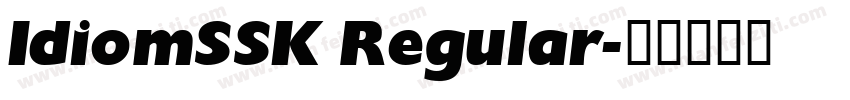 IdiomSSK Regular字体转换